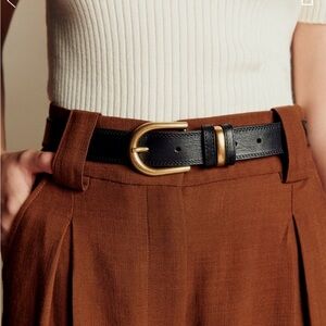 Sezane Black and Gold Belt